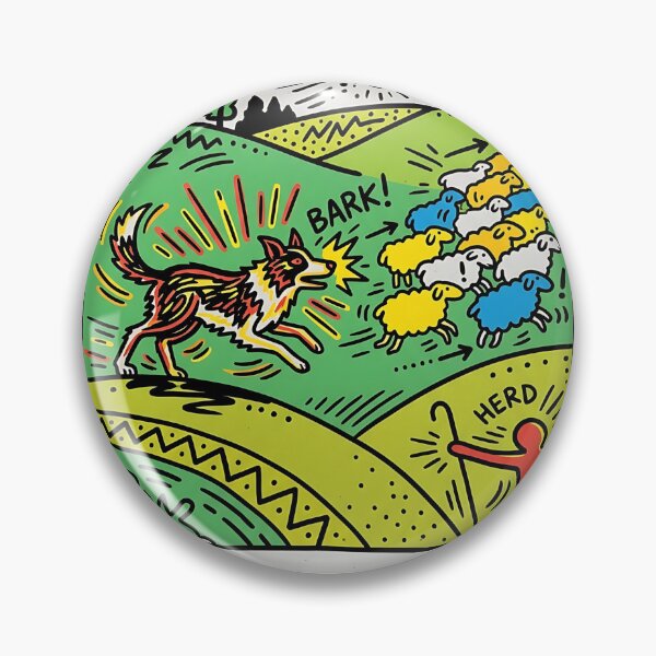 Item preview, Border Collie Herding Pop Art designed and sold by PictoVibe.