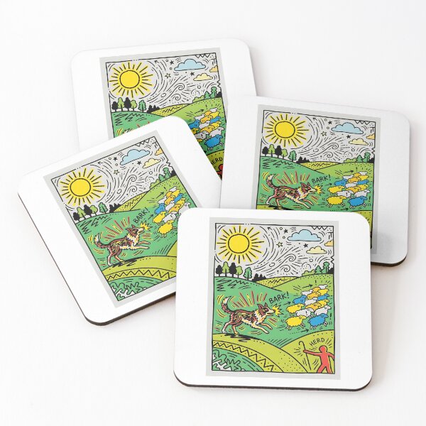 Item preview, Border Collie Herding Pop Art designed and sold by PictoVibe.