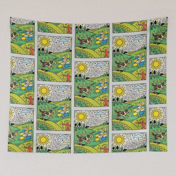 Item preview, Border Collie Herding Pop Art designed and sold by PictoVibe.