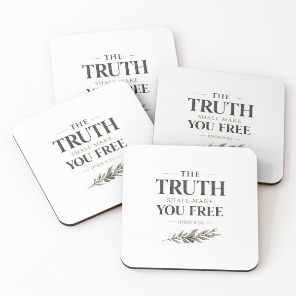 Item preview, The Truth Shall Make You Free John 8 32 Vintage Scripture Quote designed and sold by QCena.