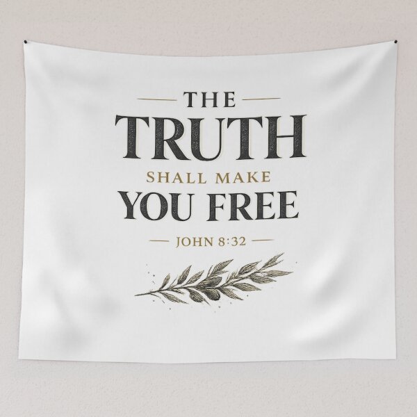 Item preview, The Truth Shall Make You Free John 8 32 Vintage Scripture Quote designed and sold by QCena.