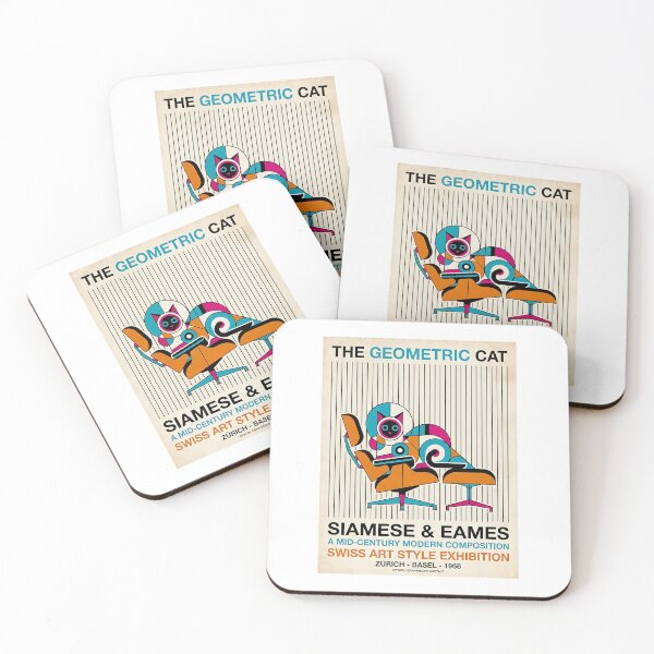Item preview, Siamese Cat Mid Century Lounge designed and sold by PictoVibe.