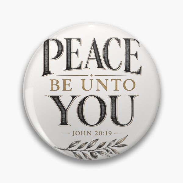 Item preview, Peace Be Unto You John 20 19 Bible Verse Gold Vintage Quote designed and sold by QCena.