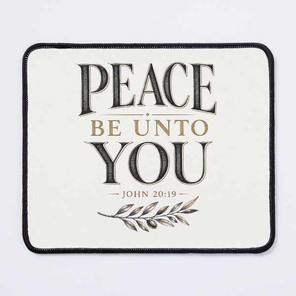 Item preview, Peace Be Unto You John 20 19 Bible Verse Gold Vintage Quote designed and sold by QCena.