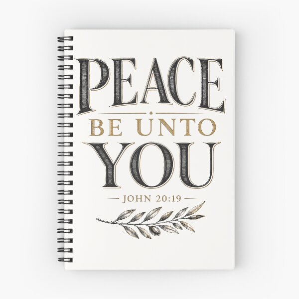 Item preview, Peace Be Unto You John 20 19 Bible Verse Gold Vintage Quote designed and sold by QCena.