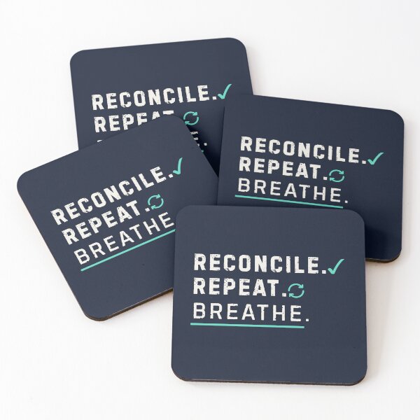 Item preview, Reconcile Repeat Breathe Accountant CPA Typography designed and sold by FCA SIR MERCH .