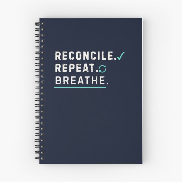 Item preview, Reconcile Repeat Breathe Accountant CPA Typography designed and sold by FCA SIR MERCH .