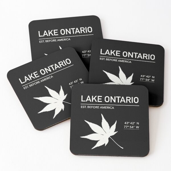 Item preview, Lake Ontario Est. Before America Great Lakes Botanical Coordinates Design designed and sold by The Snarky Ph.D.: A Study in Botanicals .