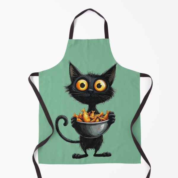 Item preview, Black cat with fish treat bowl designed and sold by angel-cat-22.