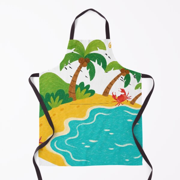 Item preview, Tropical Paradise Island with Crab. designed and sold by Kuevitaglowshop.