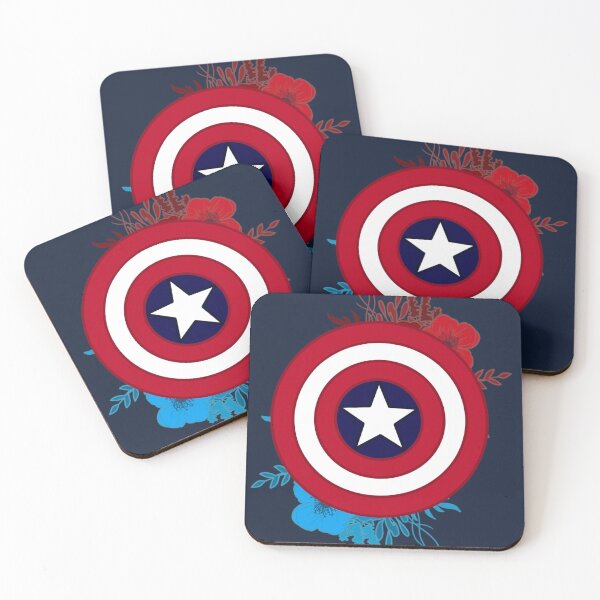 Item preview, Captain America Floral Shield designed and sold by DarkMoonEmblems.