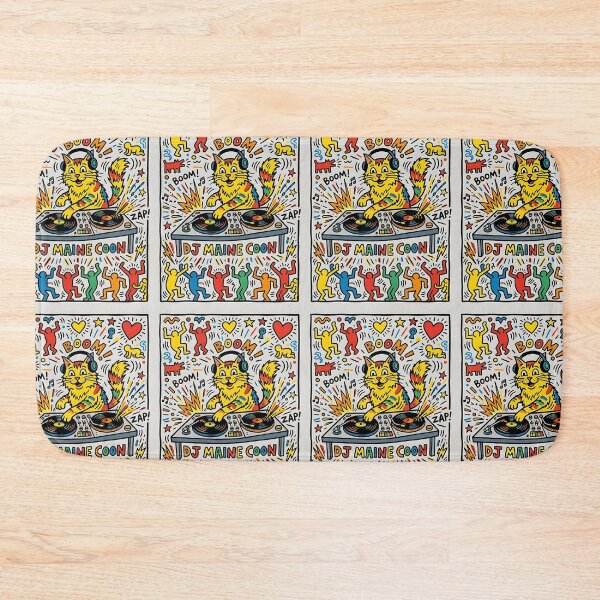 Item preview, Maine Coon DJ Pop Art designed and sold by PictoVibe.