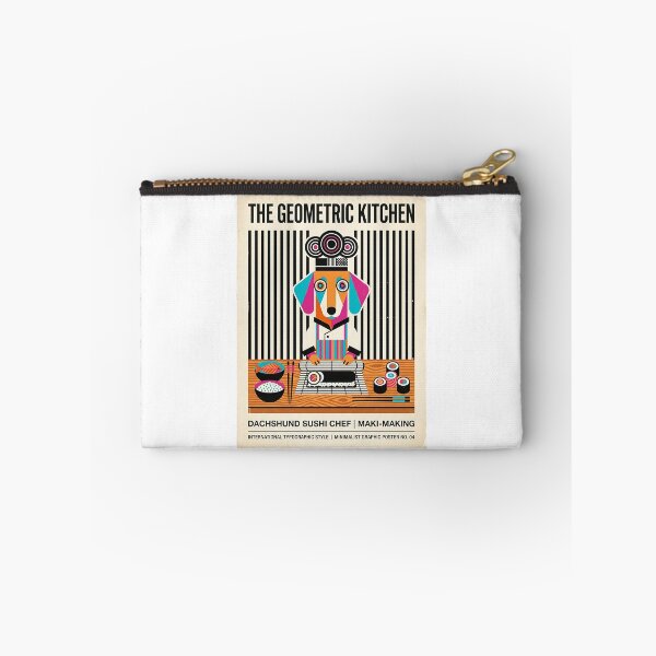 Item preview, Dachshund Sushi Chef Geometric designed and sold by PictoVibe.