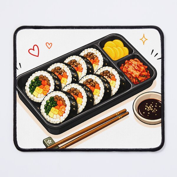 Item preview, Cute Kimbap Illustration | Kawaii Korean Food Art | Gift for K-Drama & Food Lovers designed and sold by Ruchi73.