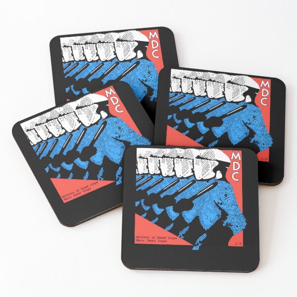 Item preview, Halftone Blue Figure Red Corners designed and sold by madbronze.