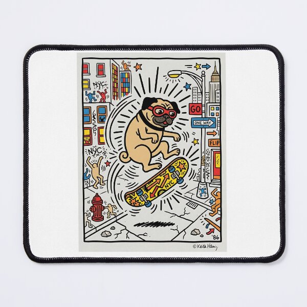 Item preview, Pug Skateboarder Pop Art designed and sold by PictoVibe.