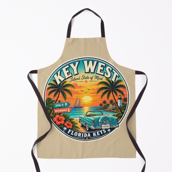 Item preview, Key West Florida Keys Retro Sunset Badge designed and sold by piketo.