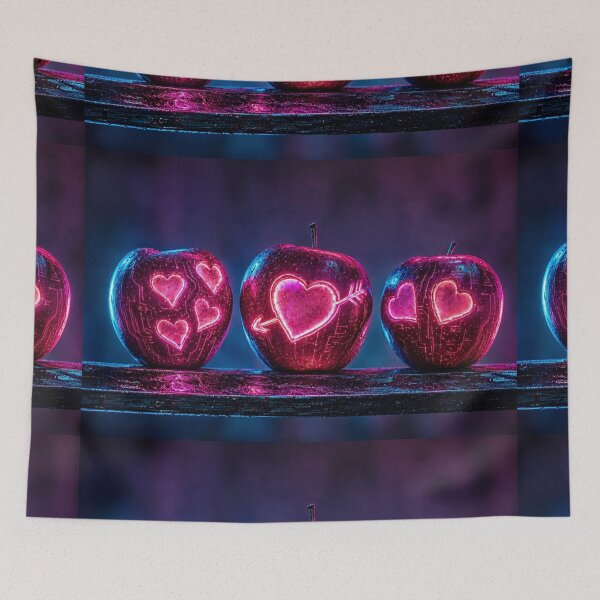 Item preview, Neon Cyber Love Apples designed and sold by DansCreations42.
