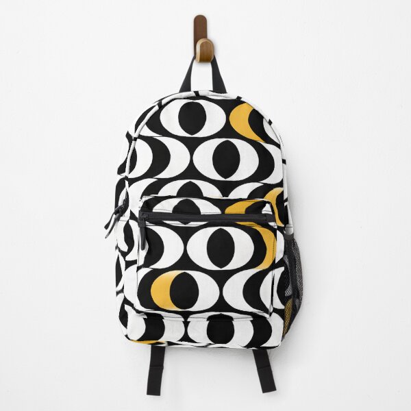 Item preview, Black White and Gold Retro Geometric Eye Pattern designed and sold by GutyzDesignsES.
