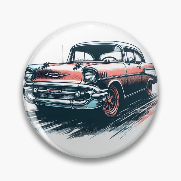 Artikelvorschau, Vintage Chevy Bel Air Oldtimer-Grafik | Limitierte Auflage entworfen und verkauft von Math36Studio.