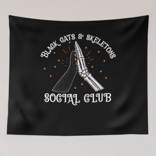 Item preview, Black Cats And Skeletons Social Club  designed and sold by JaredDeShop.