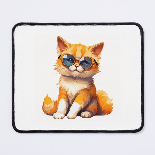 Item preview, Cool Orange Kitten Wearing Blue Sunglasses Cute Pet Art designed and sold by L&L.