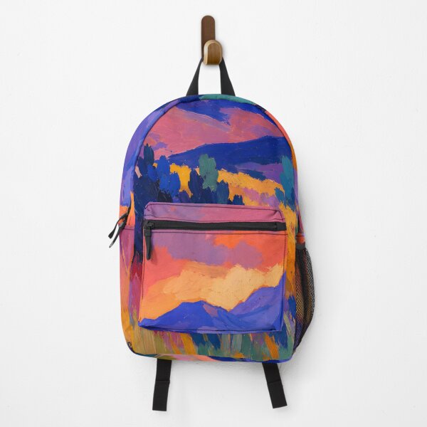 Item preview, Vibrant Mountain Sunset Expressionist Landscape Painting designed and sold by GutyzDesignsES.