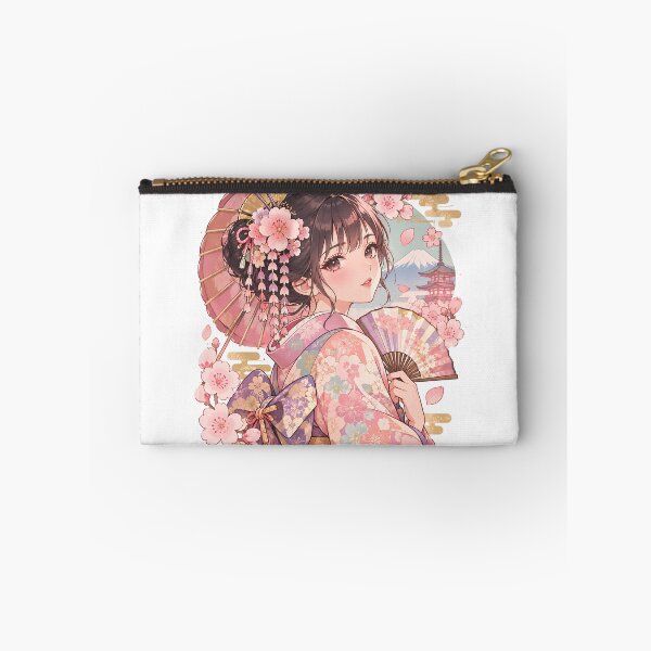 Item preview, Traditional Japanese Kimono Girl with Cherry Blossoms designed and sold by AbsCrewStore.