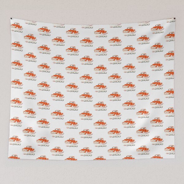 Item preview, Retro Orange Classic Pickup Truck Art | ⭐⭐⭐⭐⭐ designed and sold by Math36Studio.