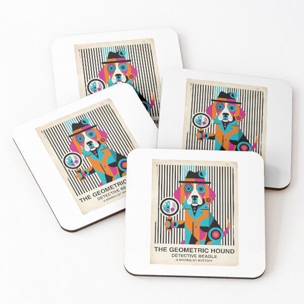 Item preview, Beagle Detective Geometric designed and sold by PictoVibe.