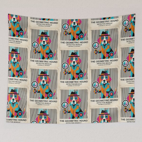 Item preview, Beagle Detective Geometric designed and sold by PictoVibe.