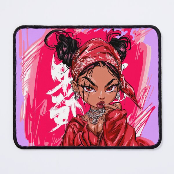 Item preview, Pink Pop Art Red Bandana Lady designed and sold by RichardRags.