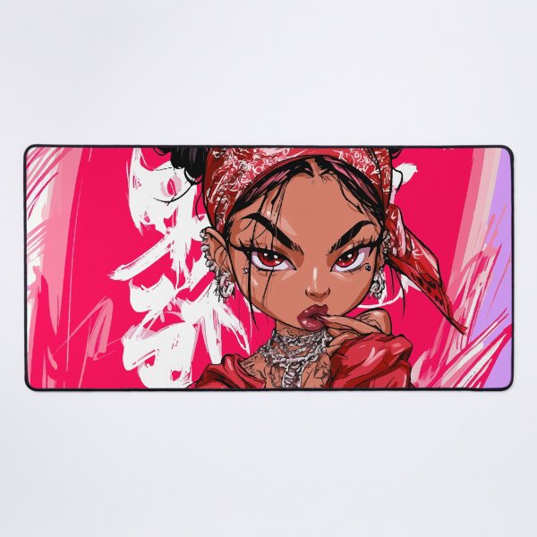 Item preview, Pink Pop Art Red Bandana Lady designed and sold by RichardRags.