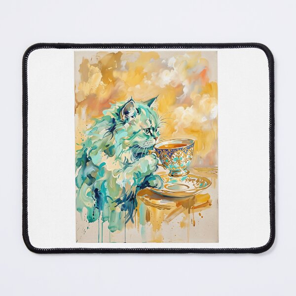 Item preview, Persian Cat Tea Time Abstract designed and sold by PictoVibe.