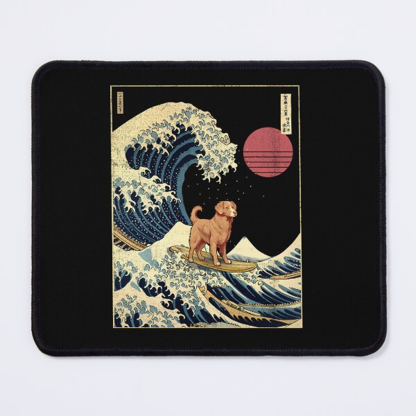 Item preview, Surfing Dog Great Wave Ukiyo designed and sold by Bilka Store.