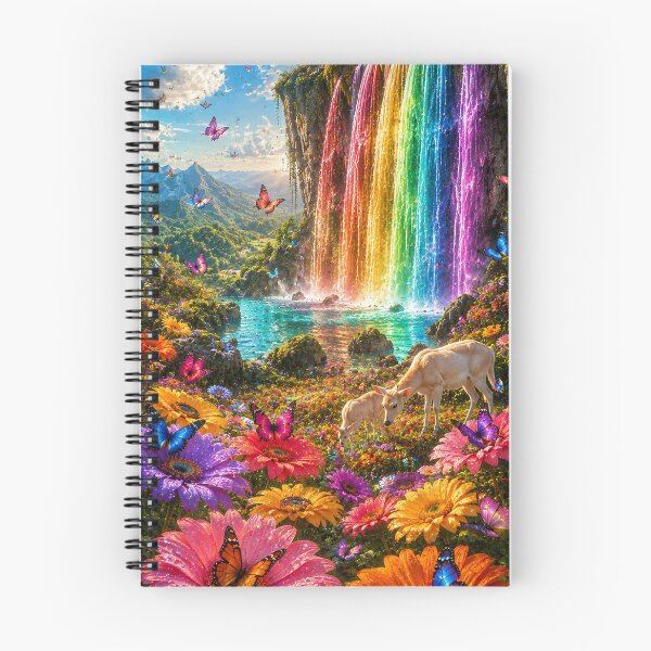 Item preview, Rainbow Waterfall Meadow Deer Dream designed and sold by nardreelxz.