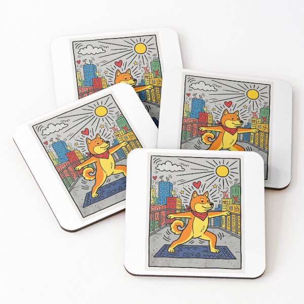 Item preview, Shiba Inu Yoga Pop Art designed and sold by PictoVibe.