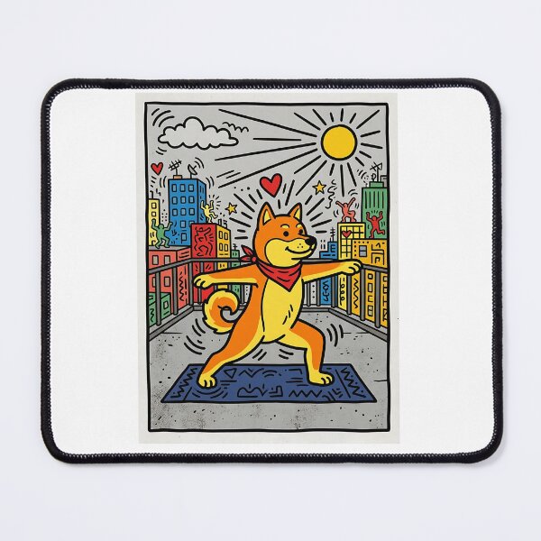 Item preview, Shiba Inu Yoga Pop Art designed and sold by PictoVibe.