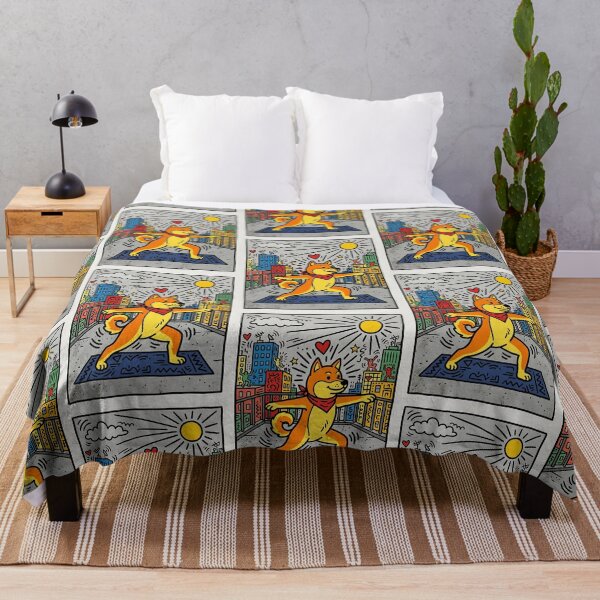 Item preview, Shiba Inu Yoga Pop Art designed and sold by PictoVibe.