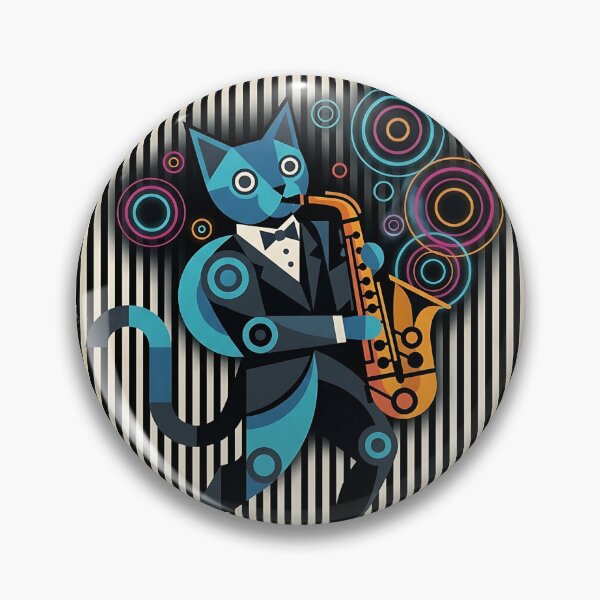 Artikelvorschau, Russischblauer Jazz-Geometrischer entworfen und verkauft von PictoVibe.