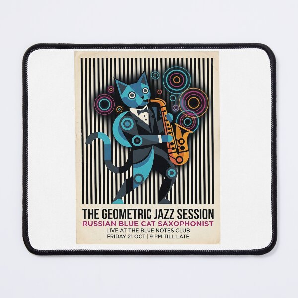 Item preview, Russian Blue Jazz Geometric designed and sold by PictoVibe.