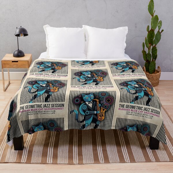Item preview, Russian Blue Jazz Geometric designed and sold by PictoVibe.