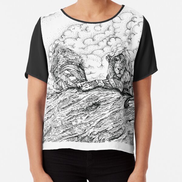 Disappearing Giants - Lions Chiffon Top