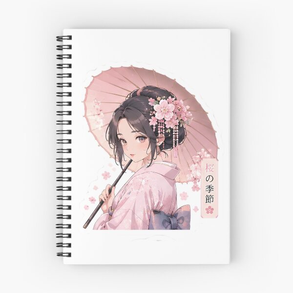 Item preview, Japanese Cherry Blossom Season Kimono Girl Sticker designed and sold by AbsCrewStore.