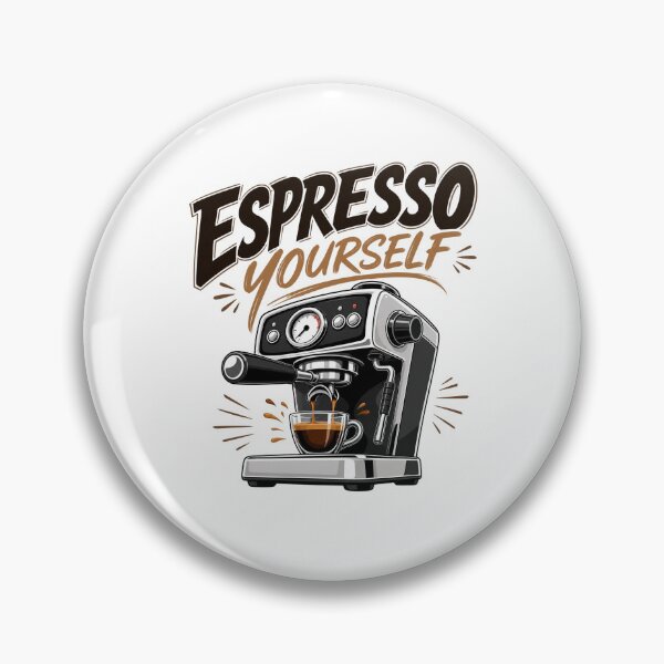 Item preview, Espresso Yourself – Playful Coffee Pun Typography – Barista & Coffee Lover Quote Tee designed and sold by bobscraze.