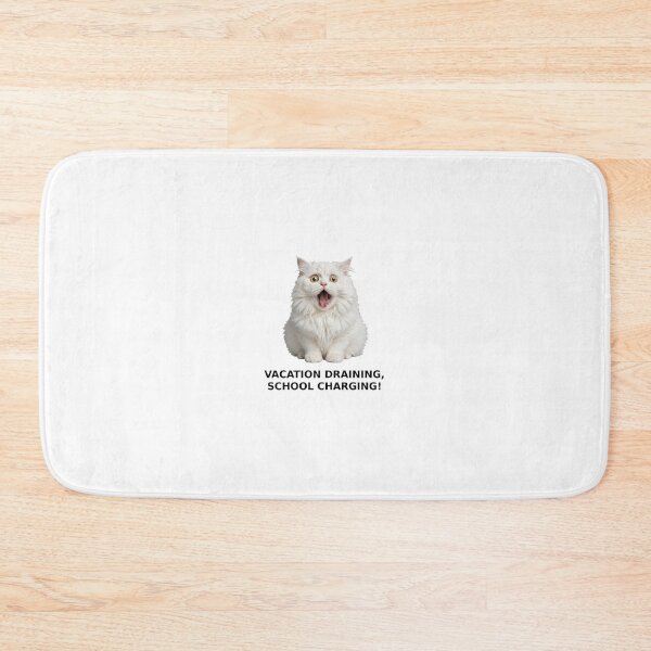 Item preview, Vacation Draining School Charging - Funny Shocked Cat Back To School designed and sold by Csaba1983.
