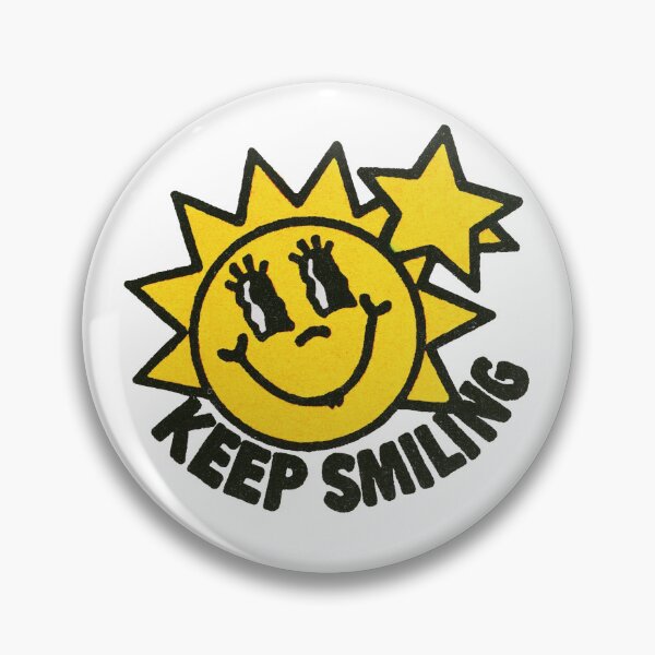 Item preview, Keep Smiling Retro Sun designed and sold by GrooveAndGlow.