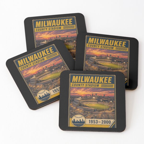 Item preview, Milwaukee County Stadium Vintage Trading Card designed and sold by Bored Imagination .