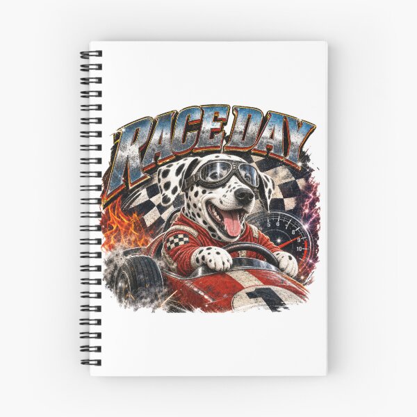 Item preview, Race Day – Dalmatian Race Car Driver designed and sold by Automotive Art by Greg.