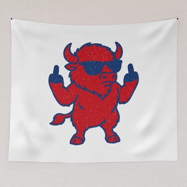 Item preview, Funny Bison Middle Finger Attitude Tee designed and sold by KristenYo30998.